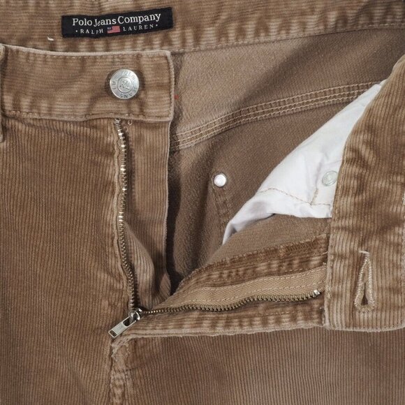 Ralph Lauren Womens Corduroy Pants Size 10 Light Tan Stretch Boot Cut 32 x 32 - Picture 12 of 12